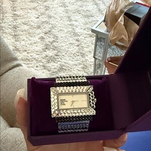 Elegant Silver and Black Women's Watch